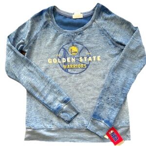NWT Women’s Golden State Warriors Retro Logo Burnout
Crew Neck Sweatshirt M blue